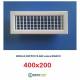 Bocchette Griglie 400X200mm BIANCA con Alette orientabili Singolarmente