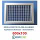 Bocchette Griglie 600X100mm in alluminio con Alette orientabili Singolarmente