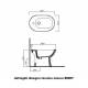 disegno tecnico bidet mono foro