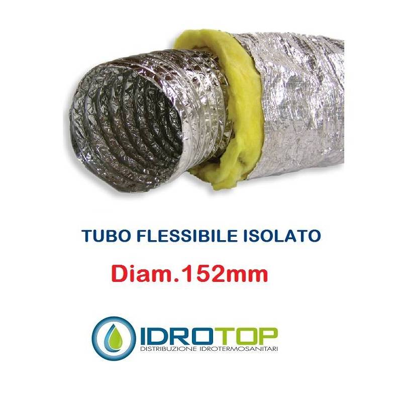 Tubo Flessibile diam. 152 in Alluminio a Doppia Parete Tubo Flex 10 mt 