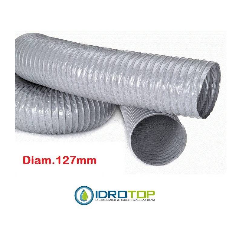 Tubo Flessibile PVC diam. 127 Semplice Estensibile a 10 mt
