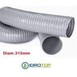 Tubo Flessibile diam. 315 PVC Estensibile a 10 mt per Condizionamento e Ventilazione