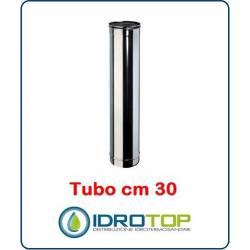 Tubo Cm 30 Monoparete  in Acciaio Inox per Caminetti e Stufe