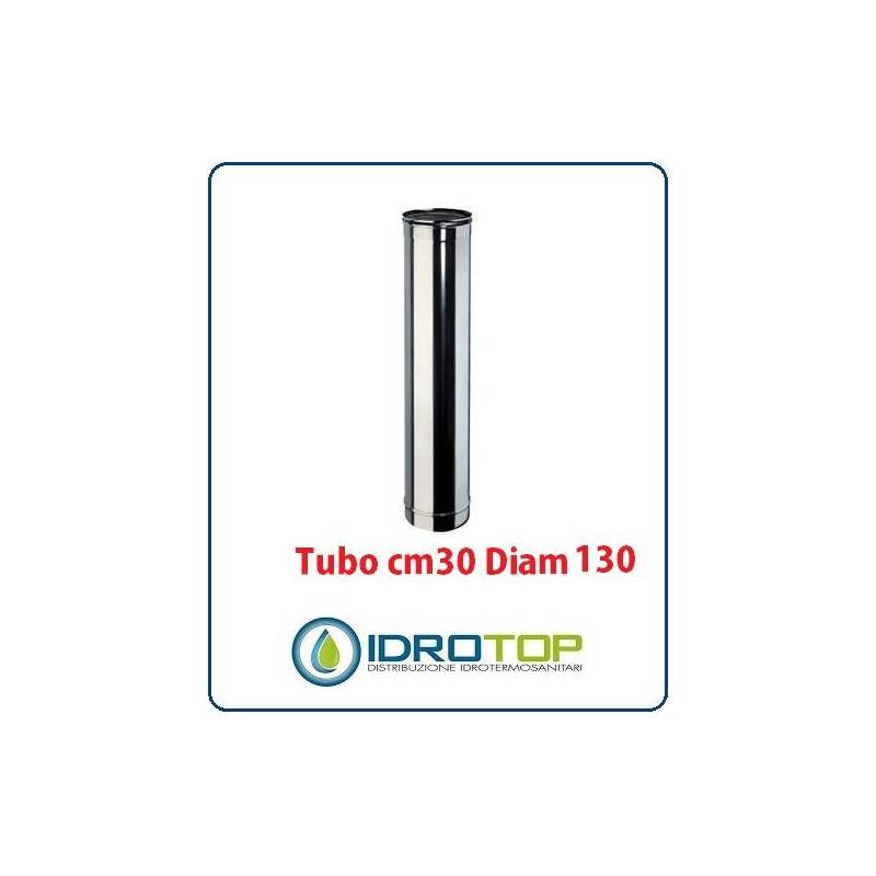 Tubo Cm 30 Diam. 130 Monoparete in Acciaio Inox per Caminetti e Stufe 
