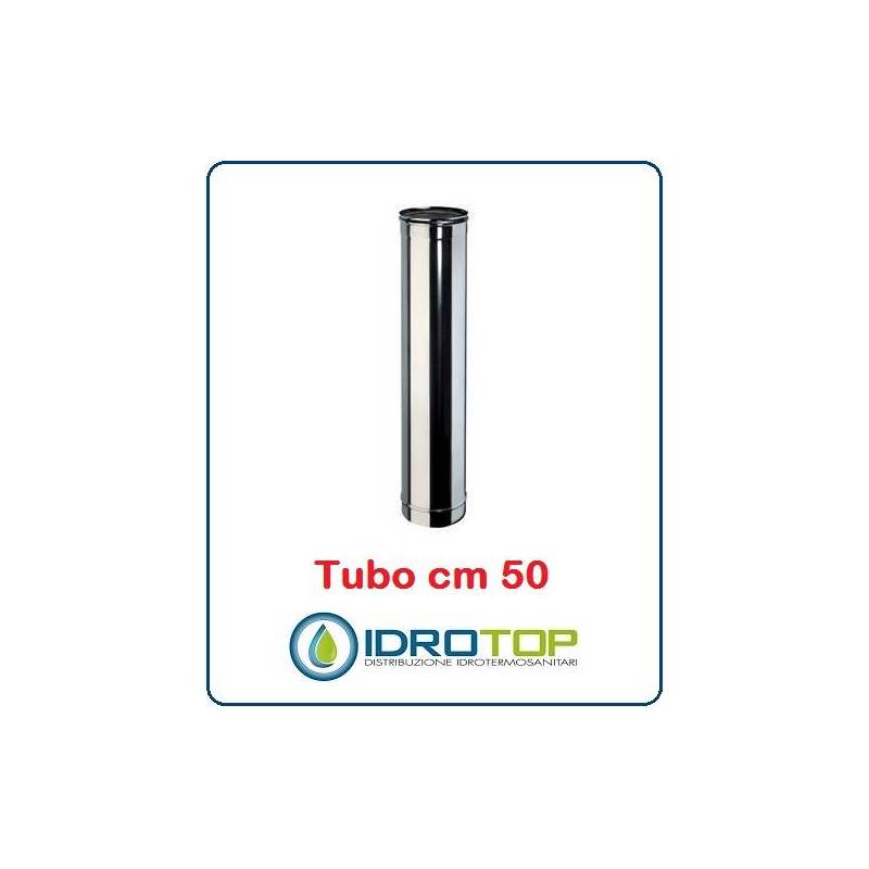 Tubo Cm 50 Monoparete  in Acciaio Inox per Caminetti e Stufe