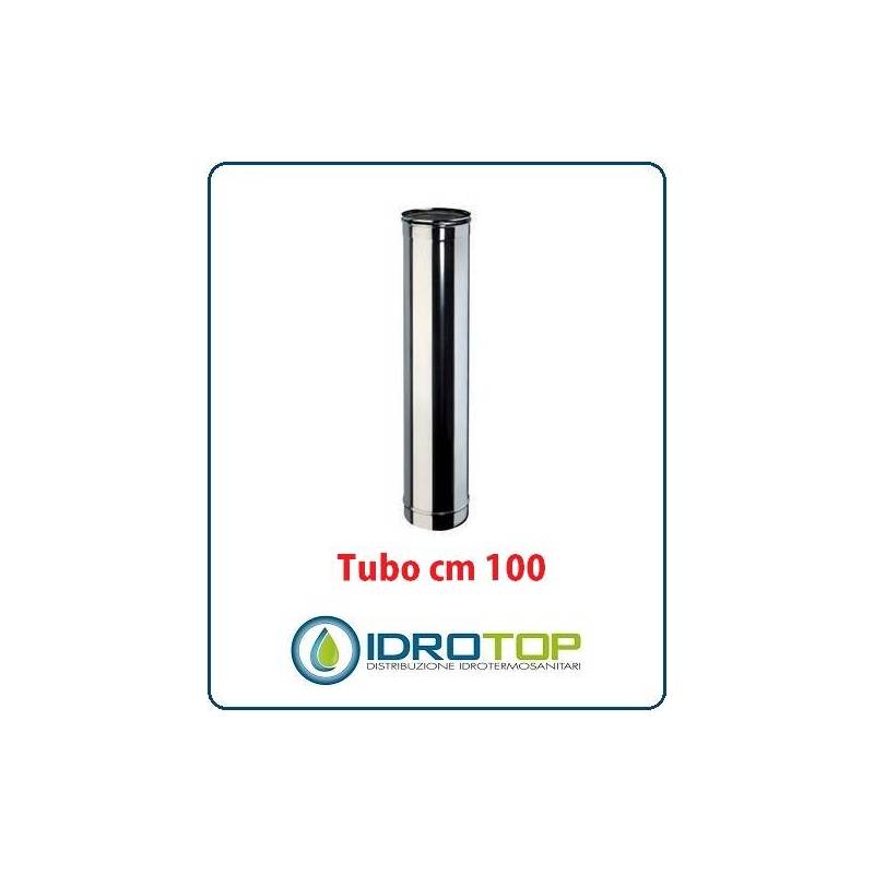 Tubo Cm 100 Monoparete  in Acciaio Inox per Caminetti e Stufe