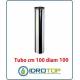 Tubo Cm 100 Diam.100 Monoparete  in Acciaio Inox per Caminetti e Stufe