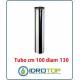 Tubo Cm 100 Diam.130 Monoparete  in Acciaio Inox per Caminetti e Stufe