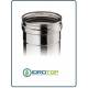 Tubo Cm 50 Diam.80 Monoparete in Acciaio Inox per Caminetti e Stufe 