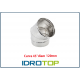 Curva 45' Diam 120 Monoparete Inox per Canne Fumarie 