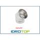 Curva 45' Diam 120 Monoparete Inox per Canne Fumarie 