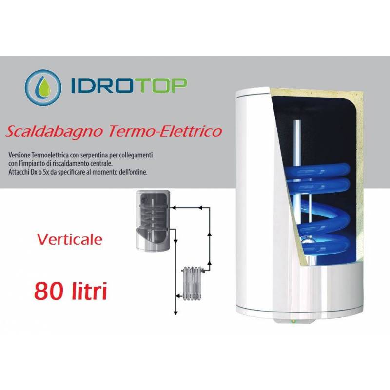 Scaldabagno Termo-Elettrico ST Verticale con Serpentino LT80