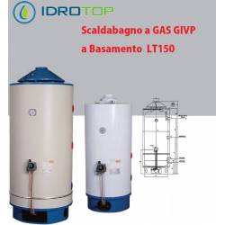  Scaldabagno GAS GIVP LT150 a Basamento Uso Industriale Anodo in Magnesio 