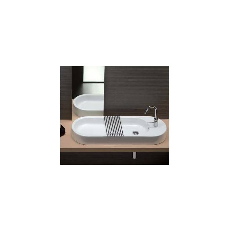 Lavabo d'appoggio AREA 100x35 in ceramica 