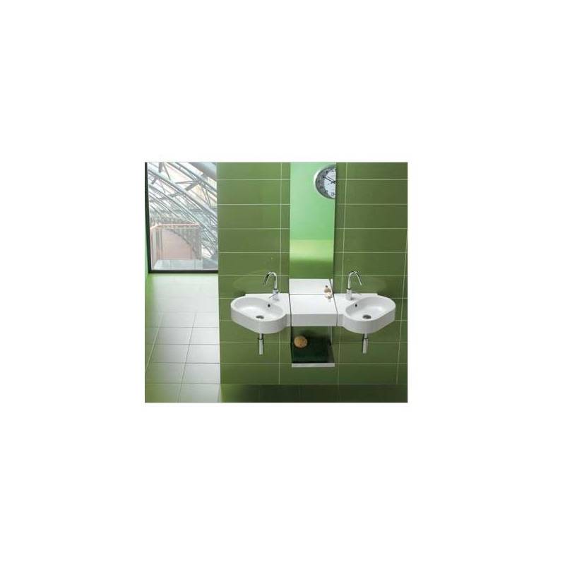 Lavabo AREA 47x47 SOSPESO monoforo in ceramica 