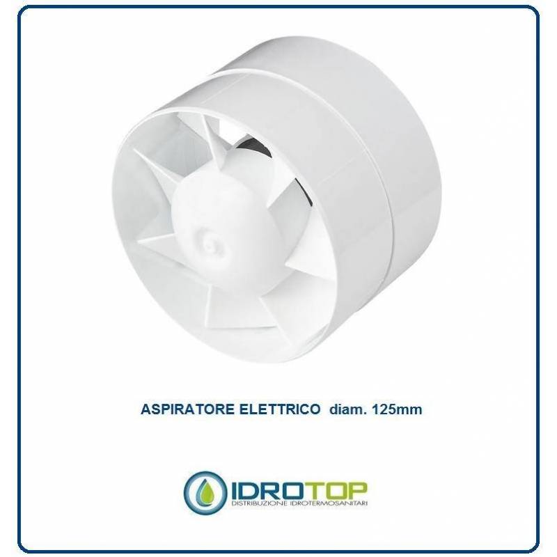 Aspiratore diam.125 Elettrico per Canale o Sopra Cappa Tiraggio Aspirazione Cappa 