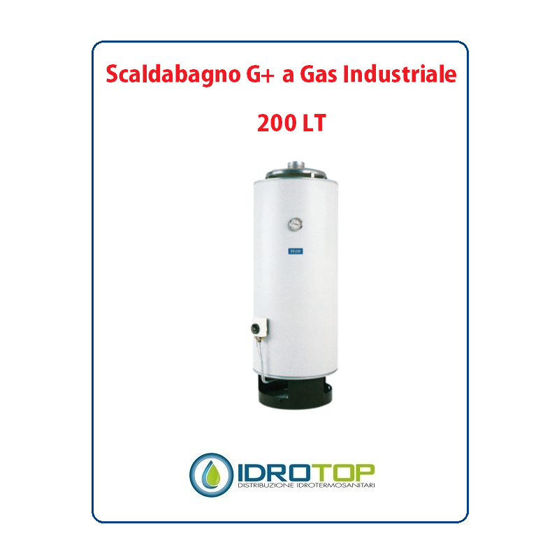 Scaldabagno 200LT G+ a Gas Industriale Heizer Camera Aperta Tiraggio Forzato