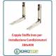 Coppia Staffe 380x400 mm Inox per Installazione di Condizionatori