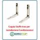 Coppia Staffe Inox per Installazione Condizionatori Sistema di Fissaggio Unità Esterna