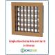 Griglia Bocchetta Aria cm16x16 con Adattatore per Caminetto Aria Calda
