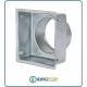 adattatore per griglie regolabili disponibile per tubo diam. 80 e tubo diam100 mm.