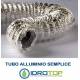 Tubo Flessibile in Alluminio Semplice Estensibile 10 mt. per ventilazione aria