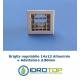 Bocchetta Aria cm14x13 Alluminio con Adattatore D.80-Griglia x Caminetto Regolabile