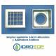 Bocchetta Aria cm14x13 Alluminio con Adattatore D.80-Griglia x Caminetto Regolabile