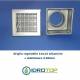 Bocchetta Aria cm14x13 Alluminio con Adattatore D.80-Griglia x Caminetto Regolabile