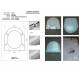 Copriwater Dolomite  ZAGARA BIANCO Cerniera Cromo-Sedile-Asse Wc