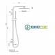 Colonna Doccia con Soffione 20x20cm Inox e Doccetta Flat SQUARE Cromata Ponsi 