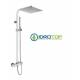 Colonna Doccia con Soffione 30x30cm Inox e Doccetta Flat SQUARE Cromata Ponsi 