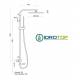 Colonna Doccia con Soffione 30x30cm Inox e Doccetta Flat SQUARE Cromata Ponsi 
