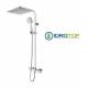Colonna Doccia con Soffione 30x30cm Inox e Doccetta SQUARE Cromata Ponsi 