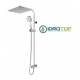 Colonna Doccia CONCEPT1 soffione 20x20cm e Doccetta Quadro 2F SQUARE Cromata Ponsi 