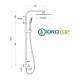 Colonna Doccia CONCEPT1 soffione 20x20cm e Doccetta Quadro 2F SQUARE Cromata Ponsi 