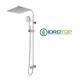 Colonna Doccia CONCEPT1 soffione 30x30cm e Doccetta Quadro 2F SQUARE Cromata Ponsi 