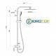 Colonna Doccia CONCEPT1 soffione 30x30cm e Doccetta Quadro 2F SQUARE Cromata Ponsi 