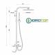 Colonna Doccia CONCEPT2 soffione 20x20cm e Doccetta Flat SQUARE Cromata Ponsi 