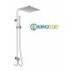 Colonna Doccia CONCEPT2 soffione 30x30cm e Doccetta Flat SQUARE Cromata Ponsi 