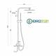 Colonna Doccia CONCEPT2 soffione 30x30cm e Doccetta Flat SQUARE Cromata Ponsi 