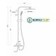 Colonna Doccia CONCEPT2 soffione 20x20cm e Doccetta Quadro 2F SQUARE Cromata Ponsi 