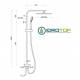 Colonna Doccia CONCEPT2 soffione 30x30cm e Doccetta Quadro 2F SQUARE Cromata Ponsi 