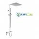 Colonna Doccia Soffione 20x20cm e Doccetta Flat e miscelatore SQUARE Cromata Ponsi 