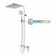 Colonna Doccia Soffione 20x20cm e Doccetta Quadro 2F e miscelatore SQUARE Cromata Ponsi 