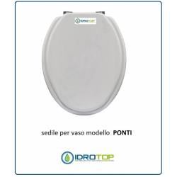 Copriwater Ideal Standard  PONTI BIANCO  Cerniera Cromo-Sedile-Asse Wc