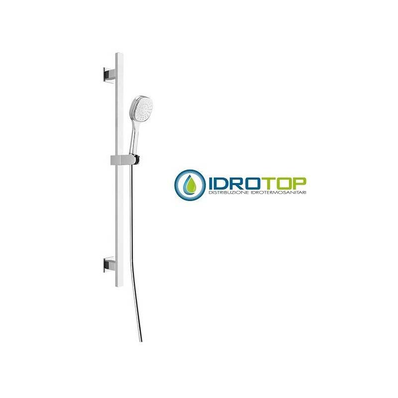 Asta doccia con Doccetta QUADRO 1F SQUARE Cromata Ponsi 