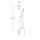 Asta doccia con Doccetta QUADRO 1F SQUARE Cromata Ponsi 