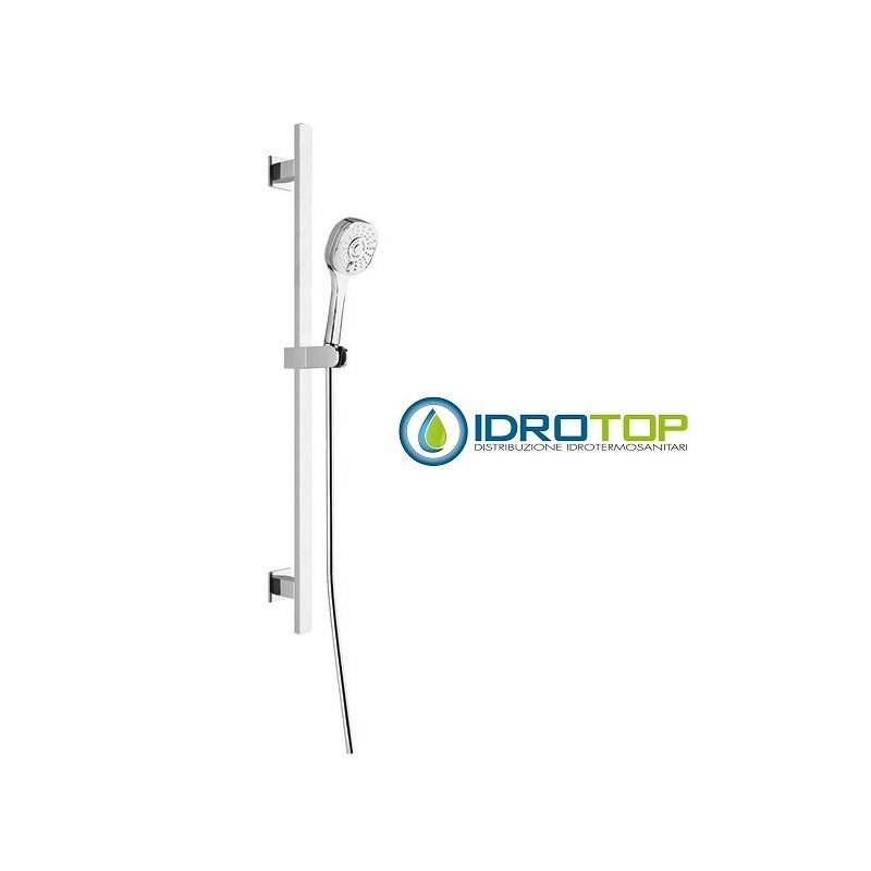 Asta doccia con Doccetta QUADRO 2F SQUARE Cromata Ponsi 