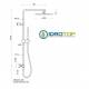 Colonna Doccia  Termostatica Soffione 30X30cm Doccetta Stick ROUND Cromata   Ponsi 